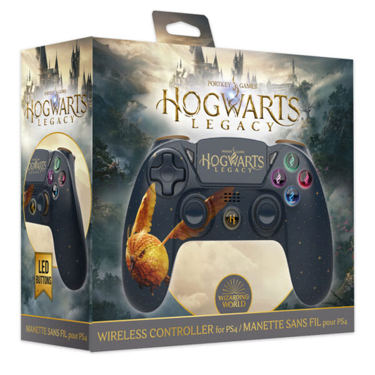 Hogwarts Legacy - Wireless PS4 controller - Audio jack - Illuminated buttons -  Golden Snidget