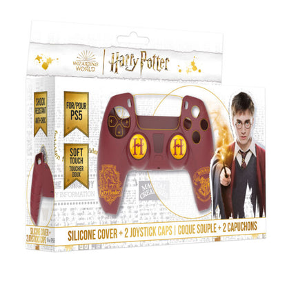 Freaks And Geeks Harry Potter-Silicone shell + grips for PS5 controller - Gryffindor - Red