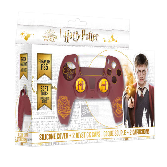 Harry Potter-Silicone shell + grips for PS5 controller - Gryffindor - Red