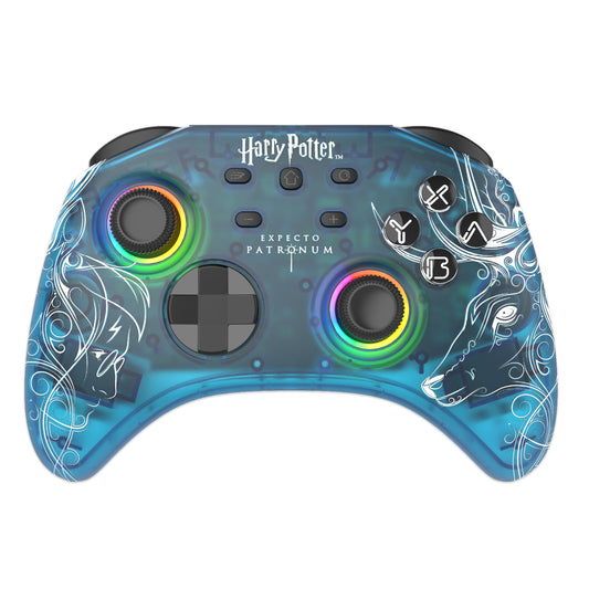 Freaks And Geeks Harry Potter RGB Wireless Controller for Switch - Translucid Patronus Design